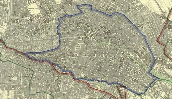 Berlin w 1908, mapa