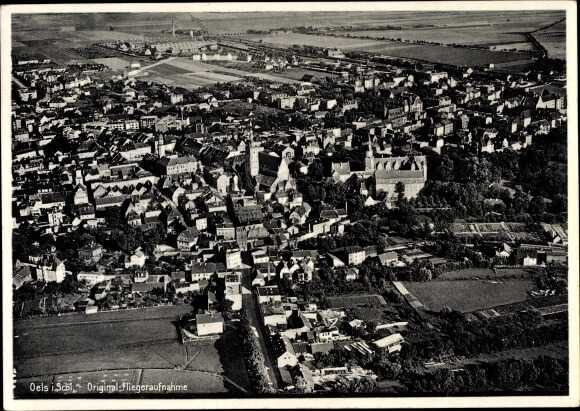 Oleśnica, zdjęcie lotnicze z 1934