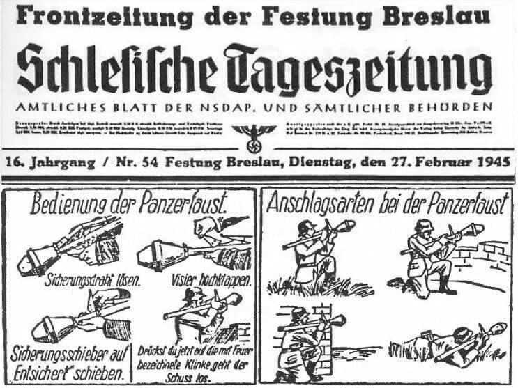 dziennik NSDAP z instrukcją używania panzerfausta